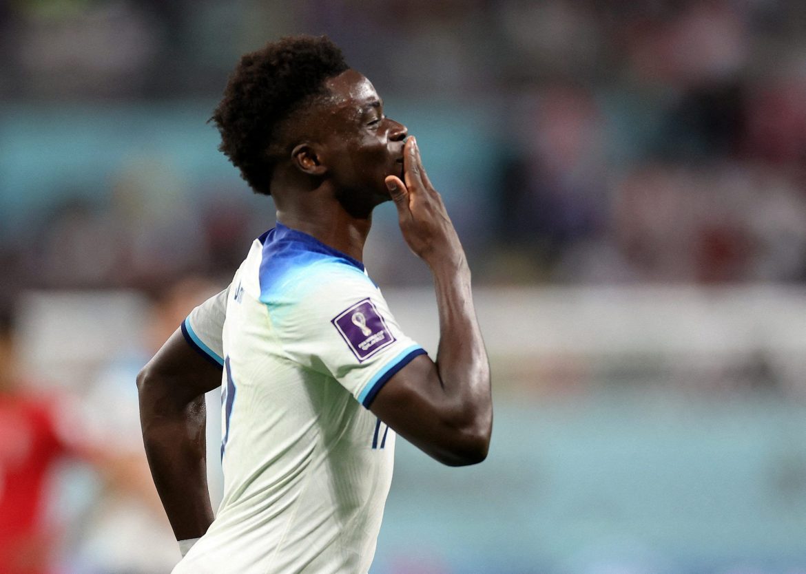 Man City "watching" World Cup star Bukayo Saka